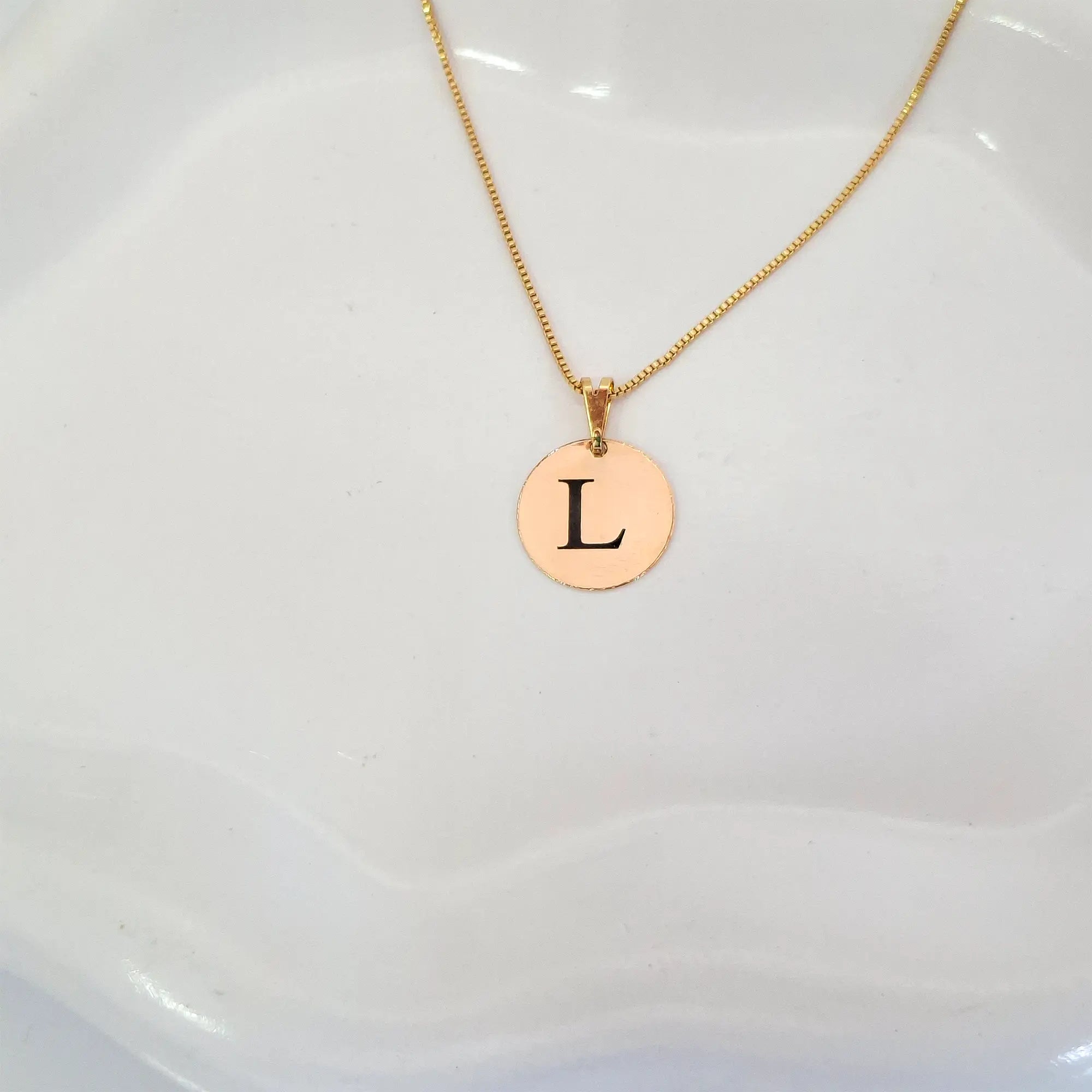 Colar Letter Personalizado Banhado à Ouro