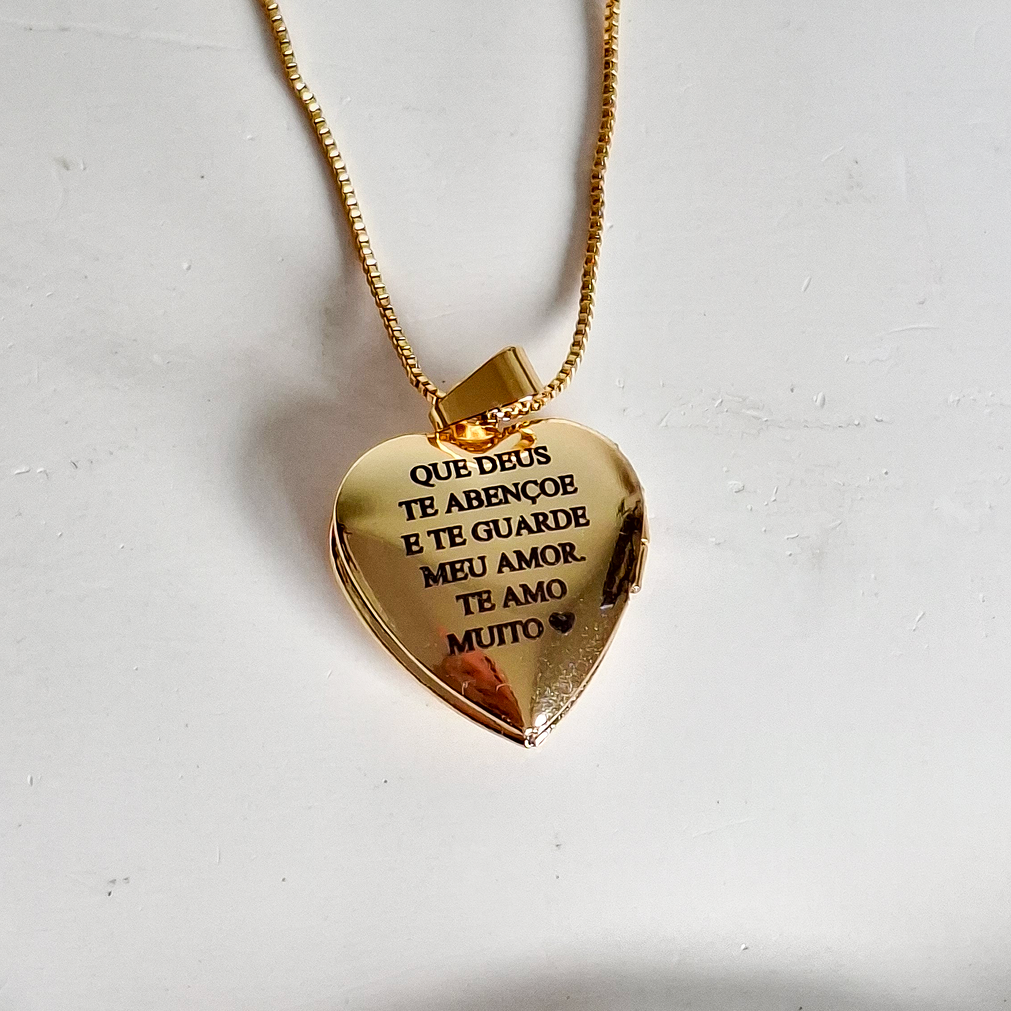 Relicário Coração Personalizado