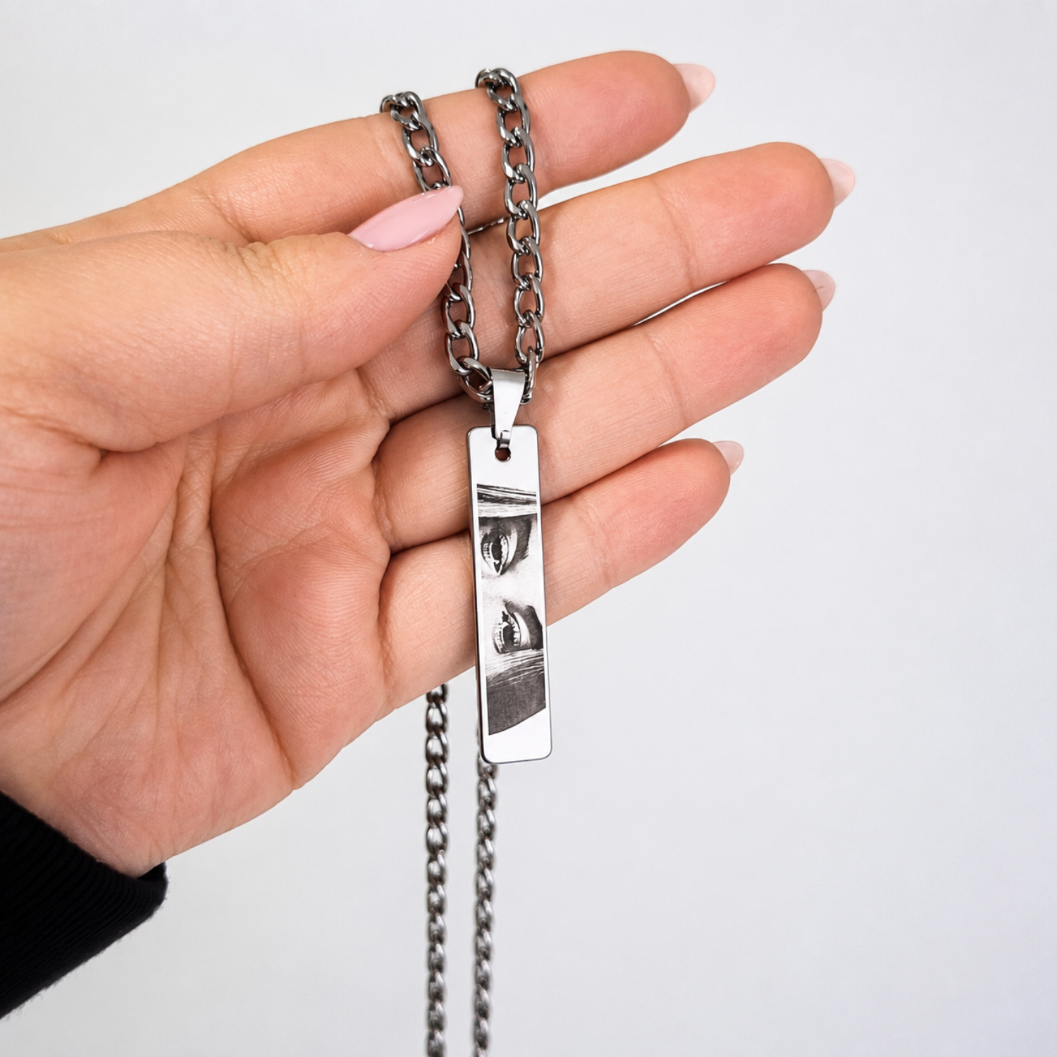 Colar Personalizado Olhar - Aço inóx