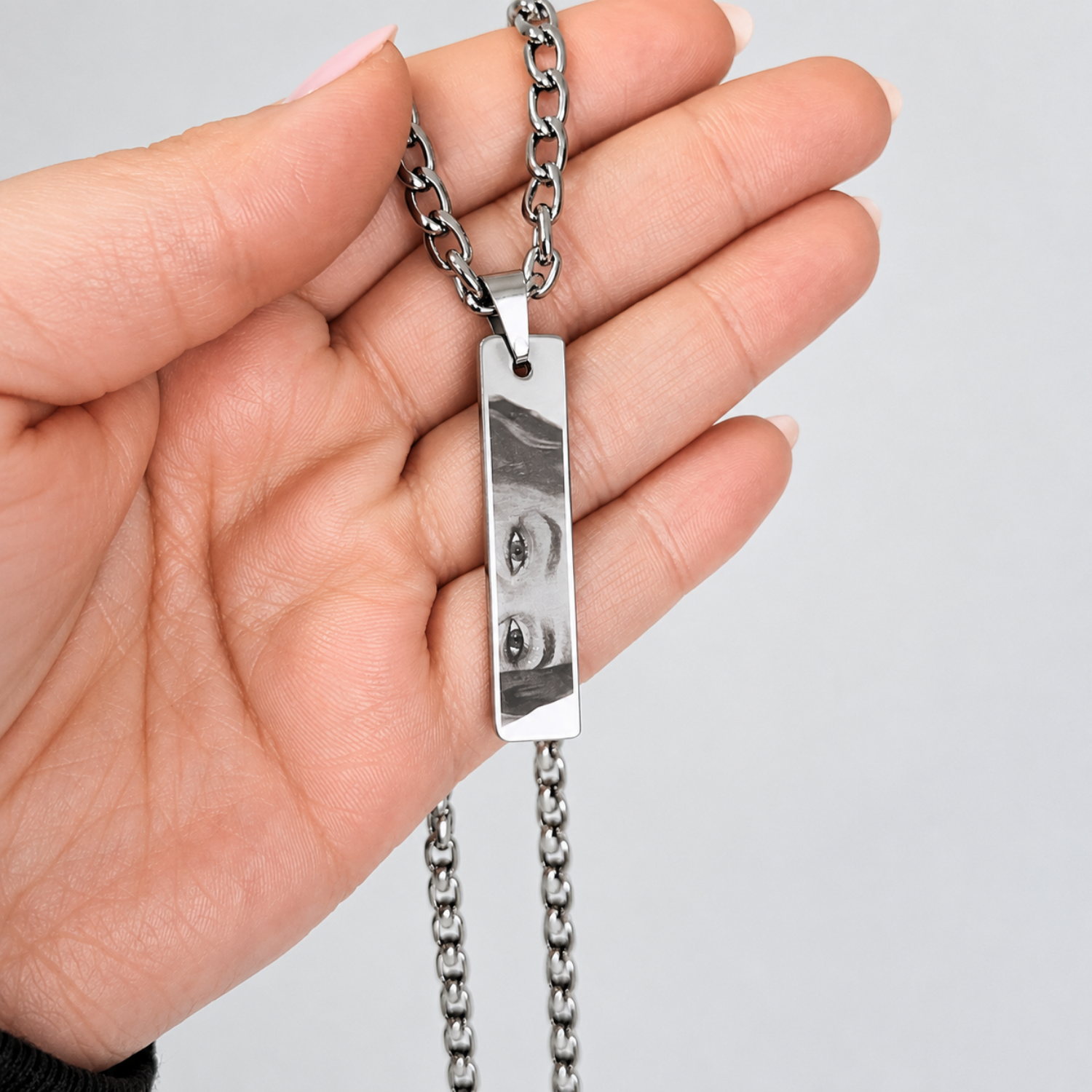Colar Personalizado Olhar - Aço inóx