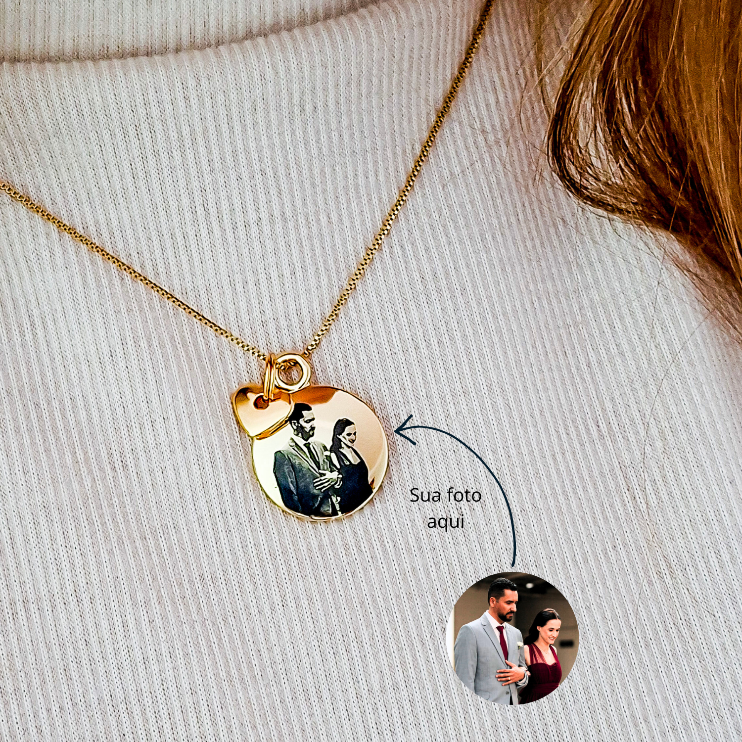 Colar Personalizado Foto Laser
