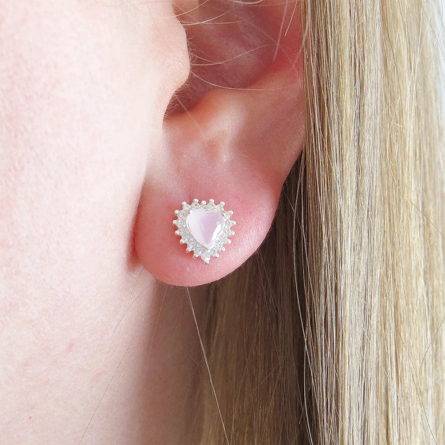 Brinco Coração Cravejado