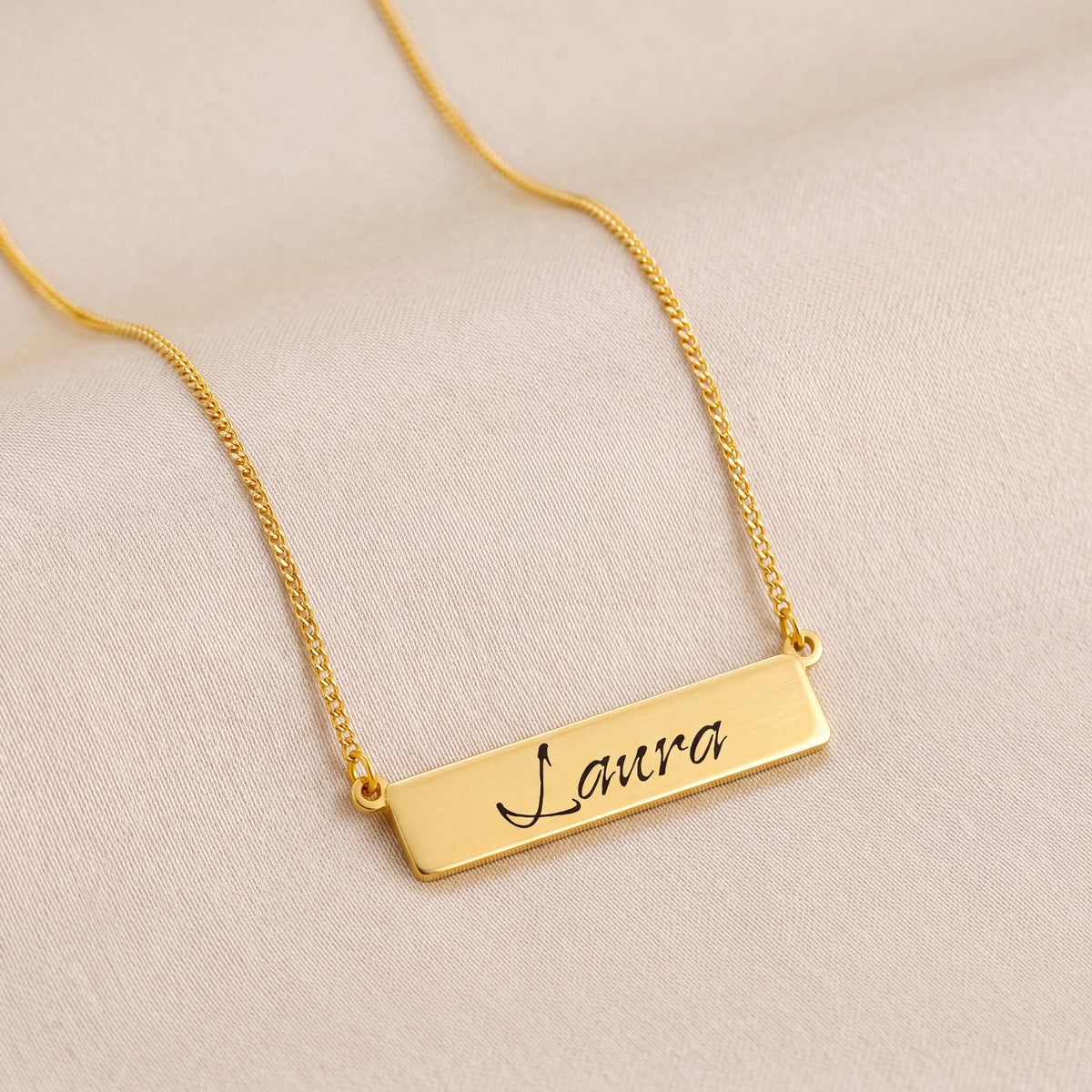 Colar Personalizável Nome - Banhado a Ouro