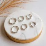 Kit com 3 Argolas Torcidas 3 Tamanhos