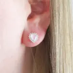 Brinco Coração Cravejado - Imagem 2