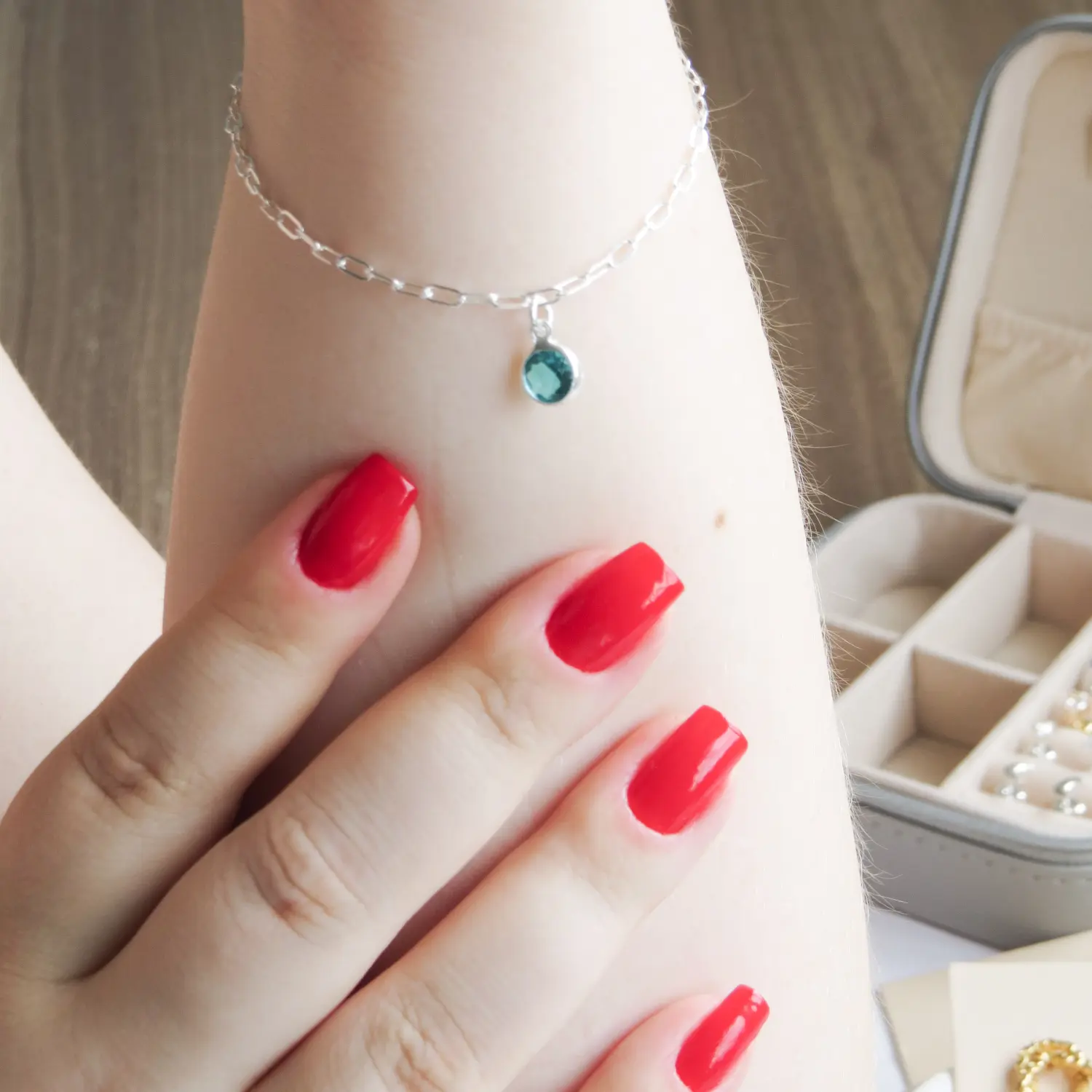 pulseira zirconia verde