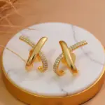 Brinco Linhas Zircônia