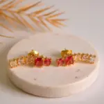 Brinco Ear Cuff Rosa