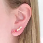 Brinco Ear Cuff Rosa - Imagem 2